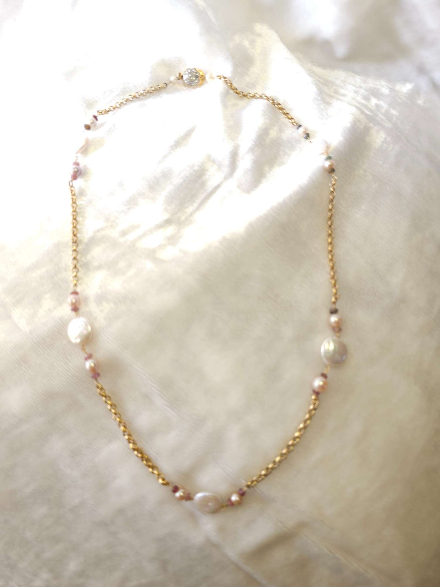 Coin pearl necklace 1