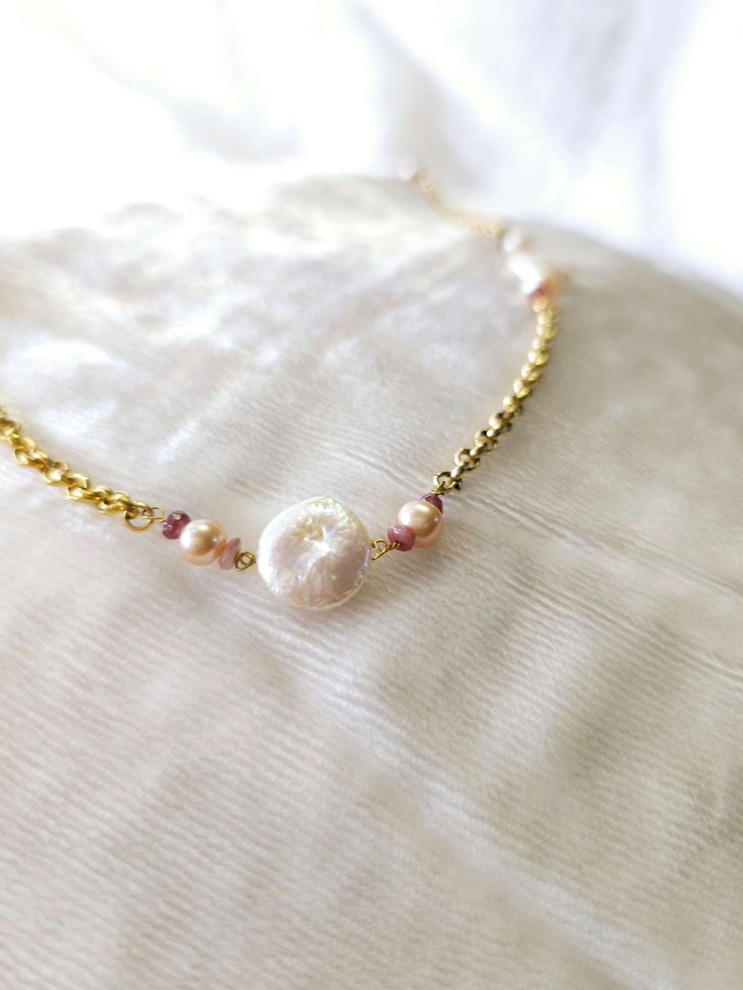 Coin pearl necklace 1