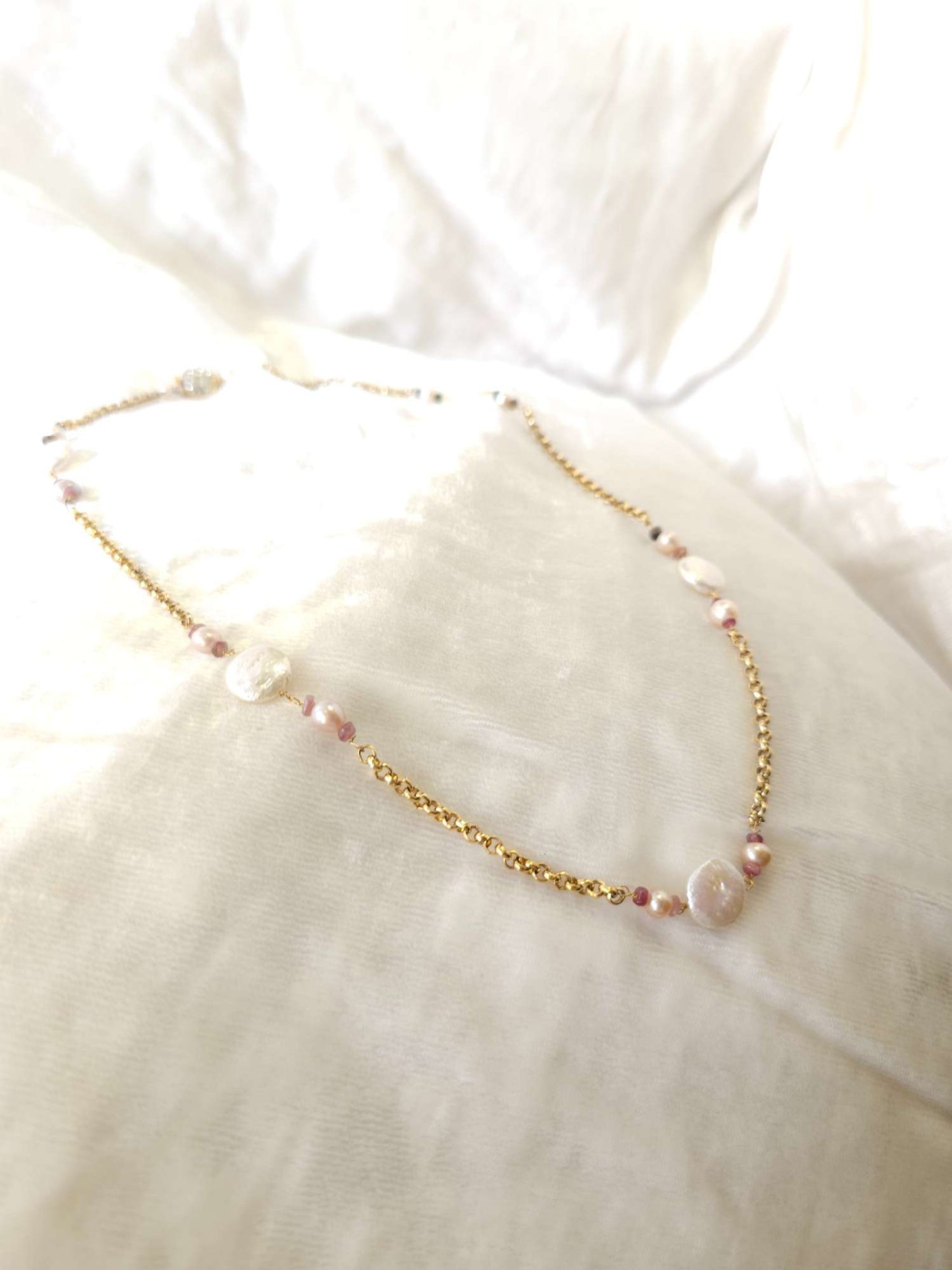 Coin pearl necklace 1