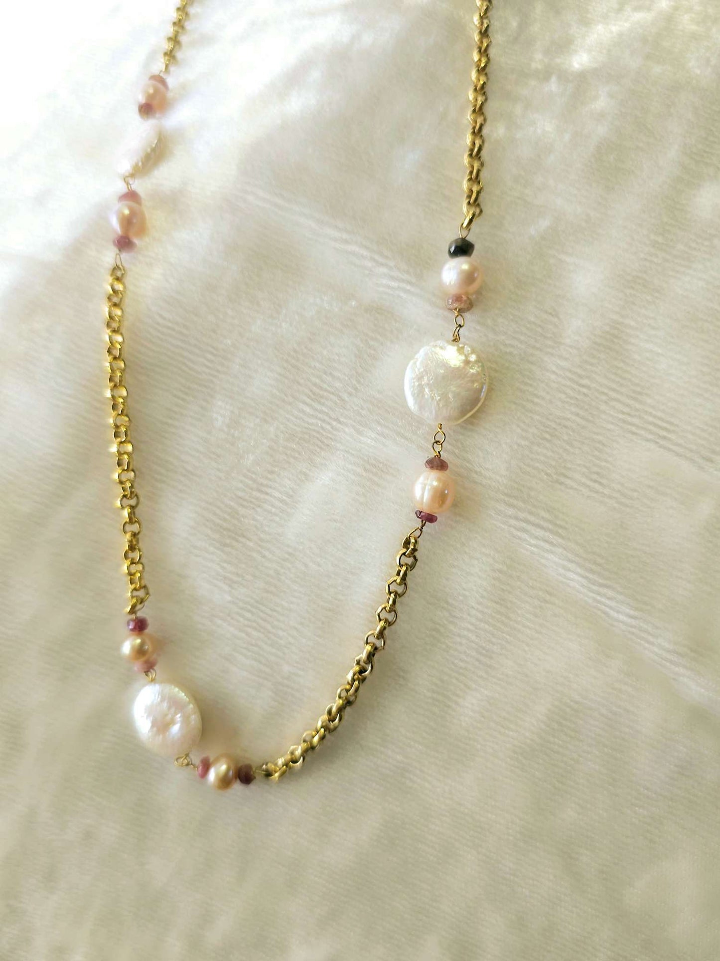 Coin pearl necklace 1