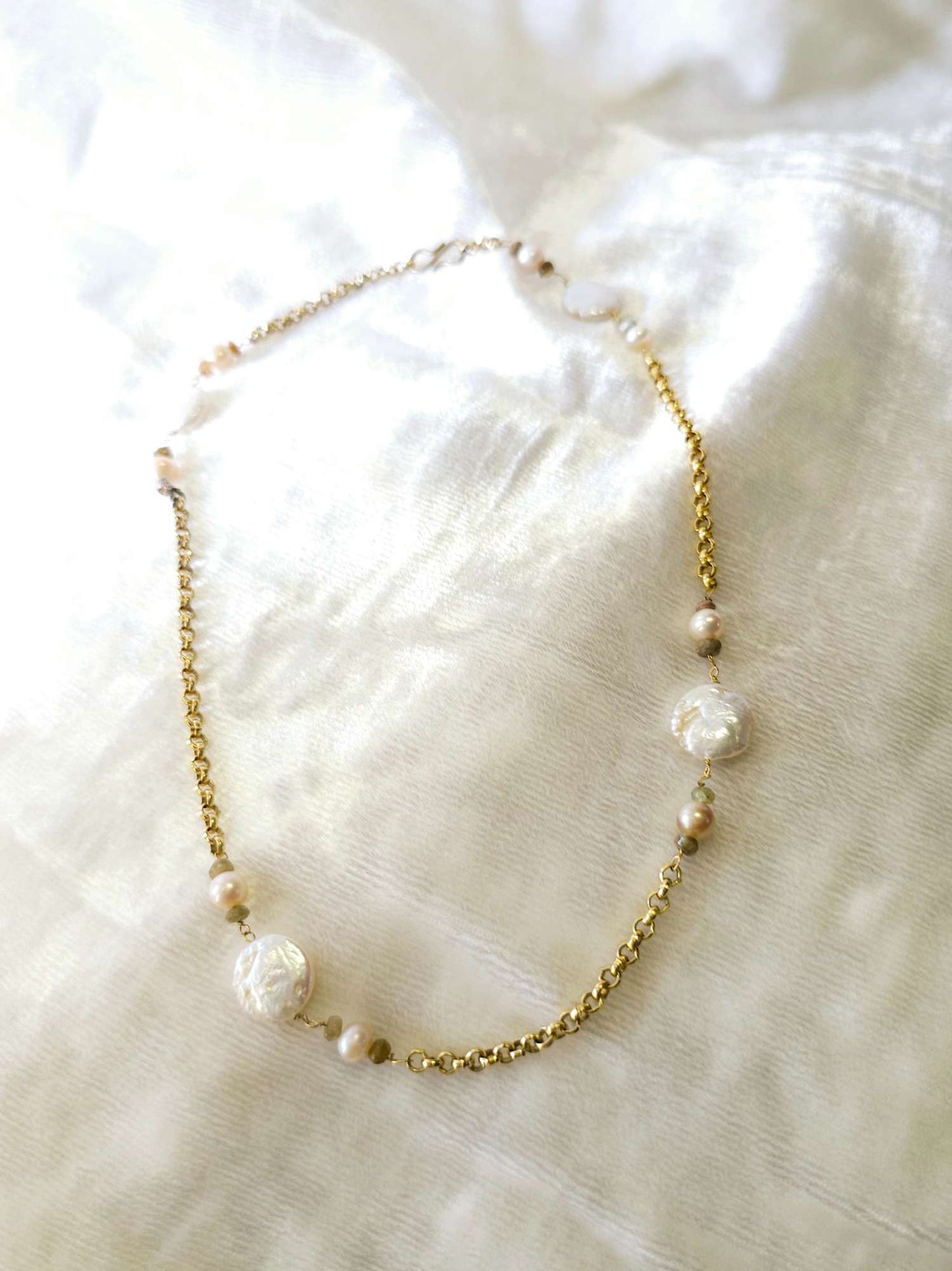 Coin pearl necklace 2