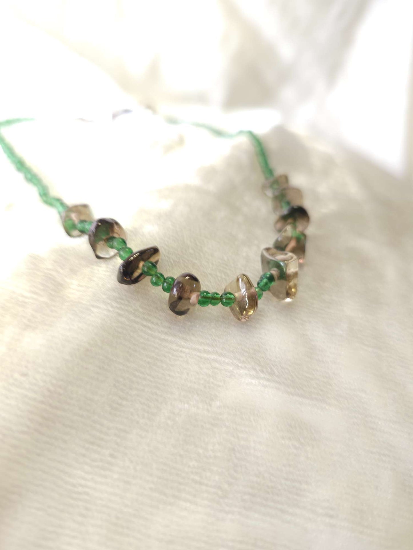 Smoky beach pearl necklace