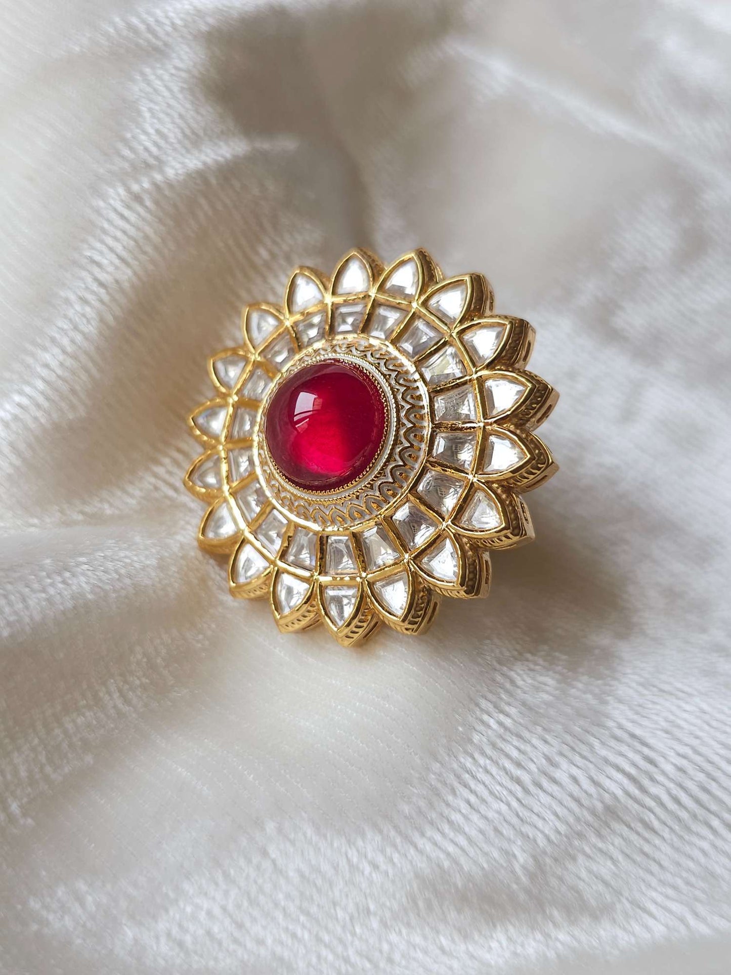 Kundan cocktail ring