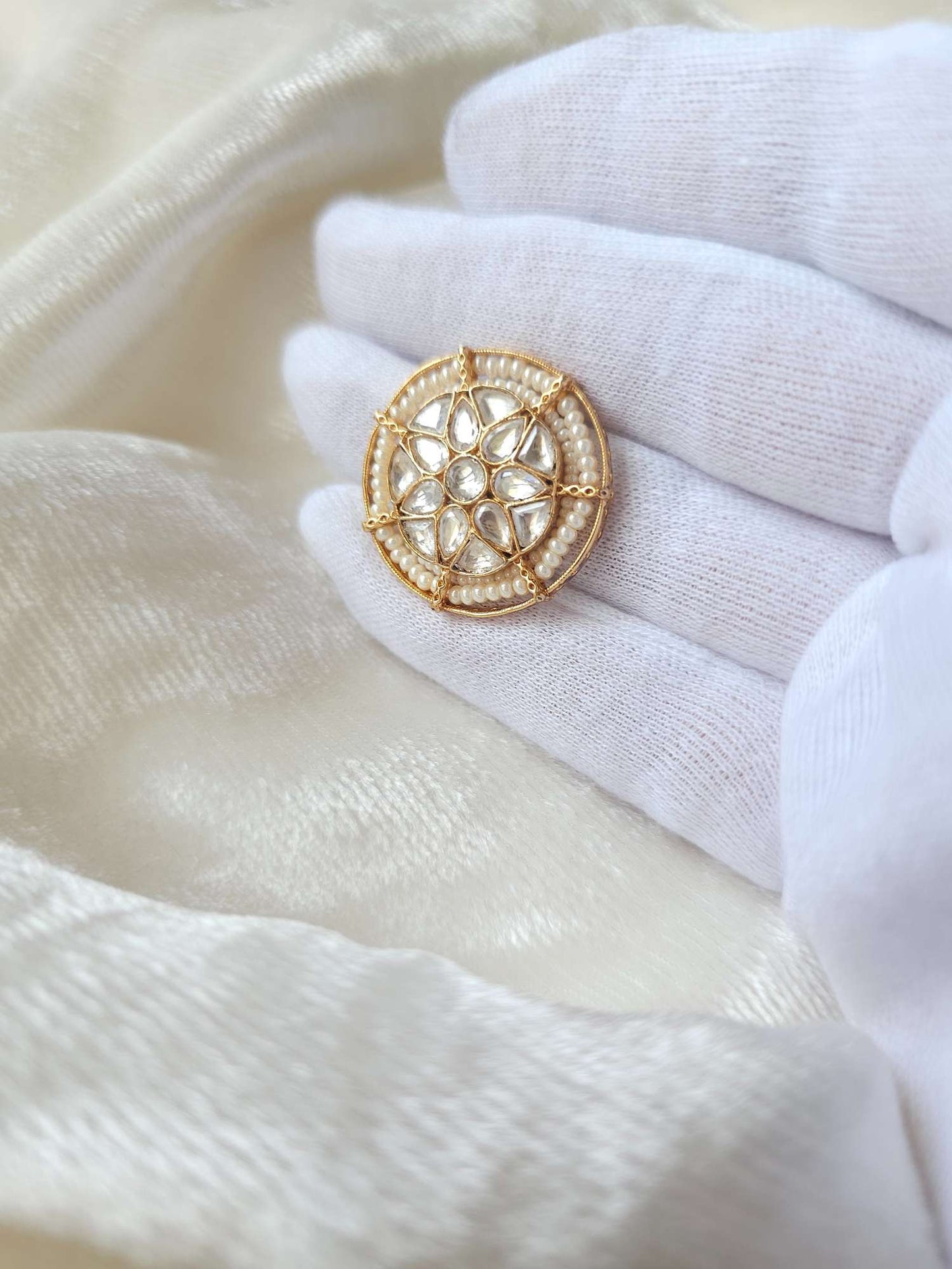 Kundan cocktail ring