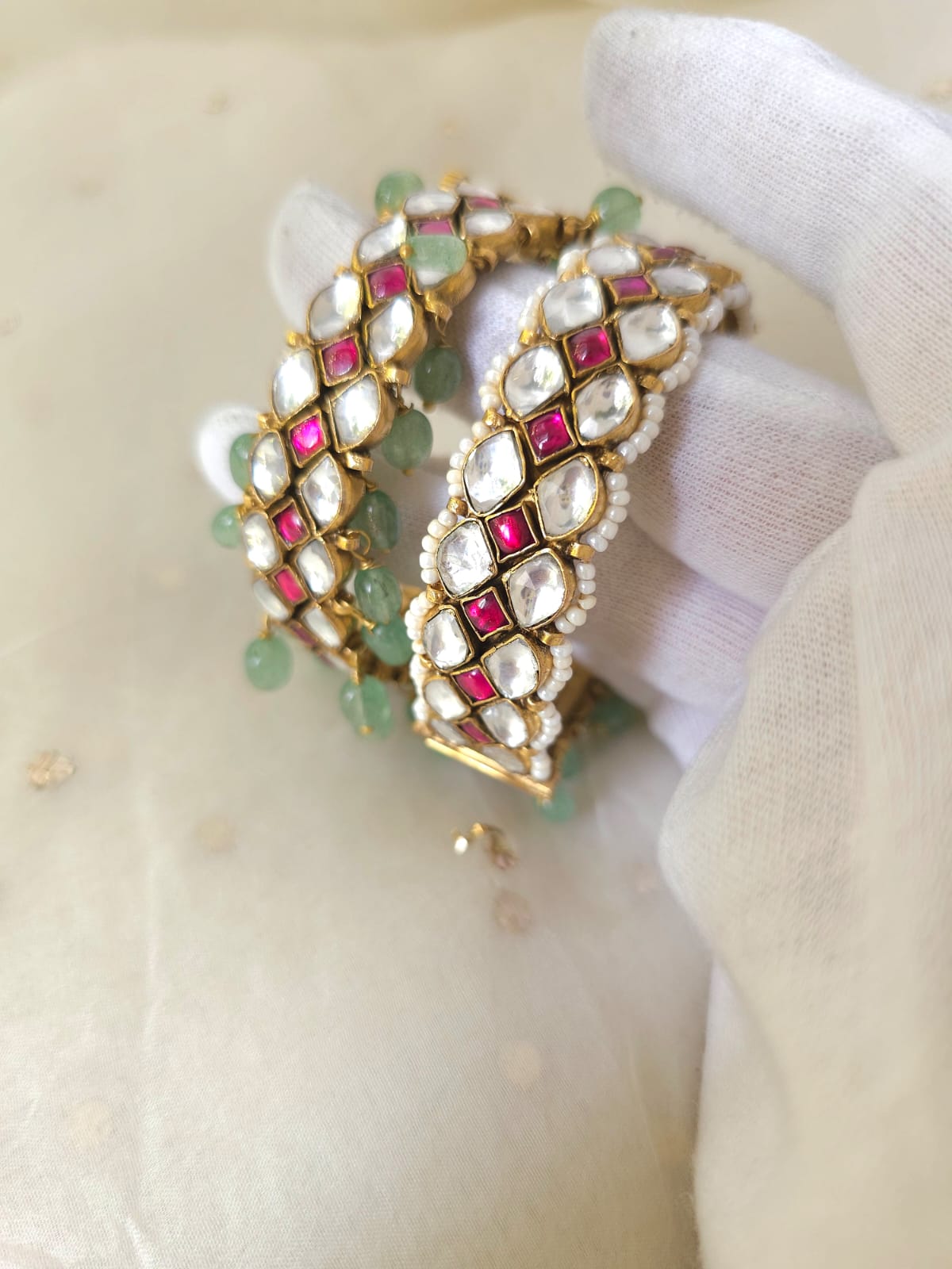 Madhumati golden antique bangle