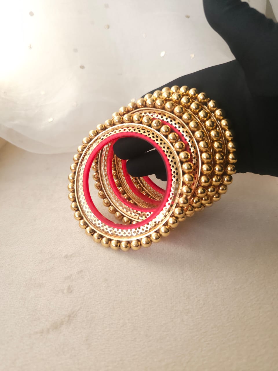 Rajputi sona 4 gokhru bangle set