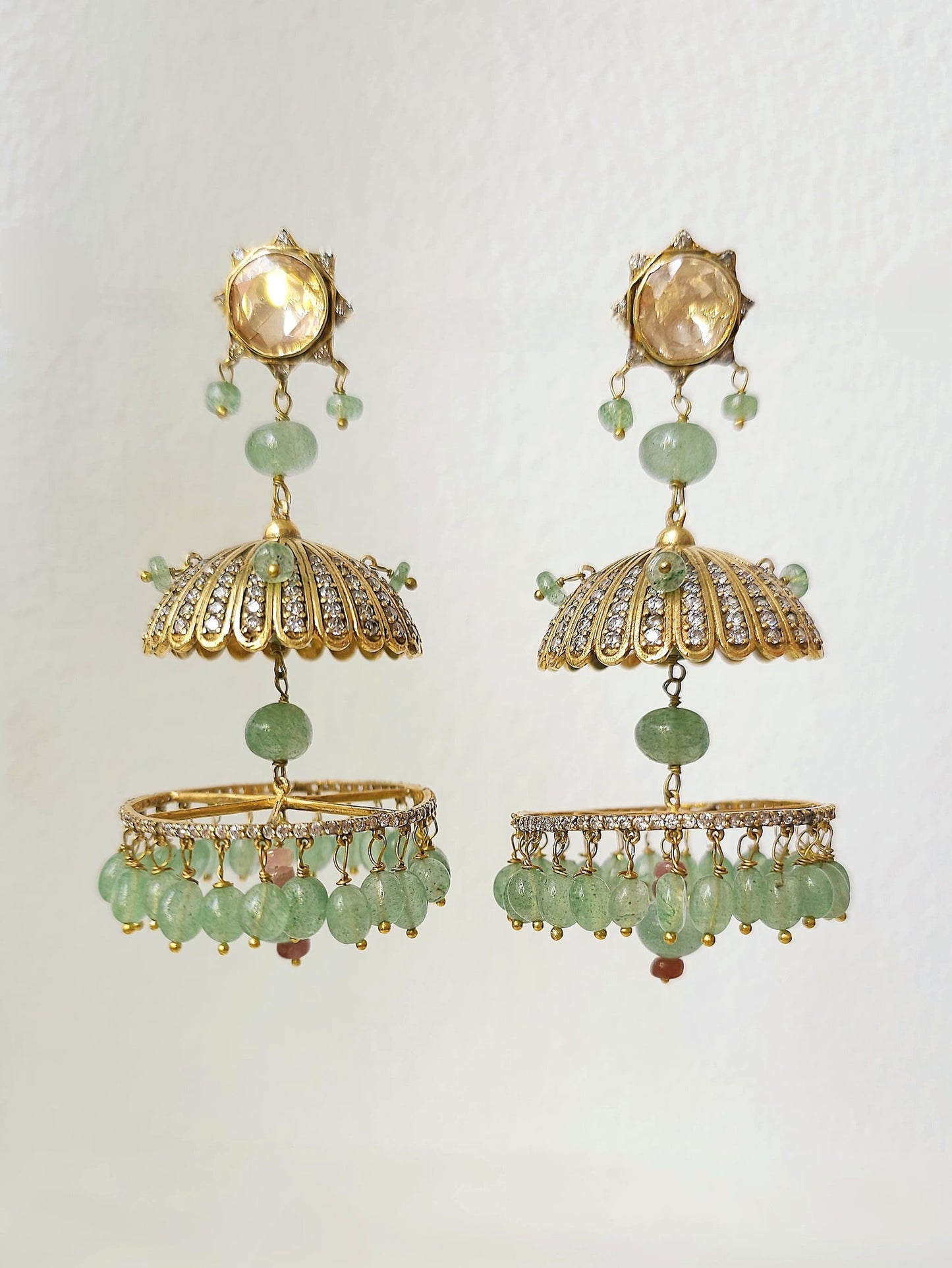 Pritam Niwas silver jhumkas