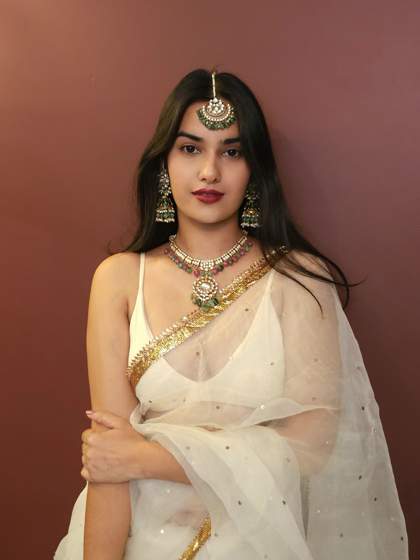 Her-highness fern jhumkas
