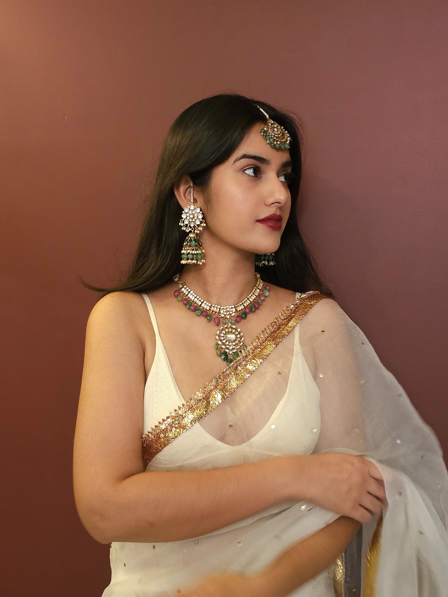 Her-highness fern jhumkas