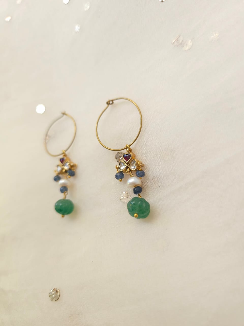 Watermelon hoop earrings