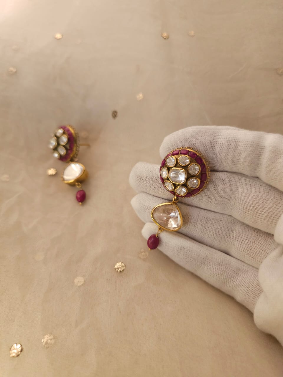 The vatika gate silver earrings