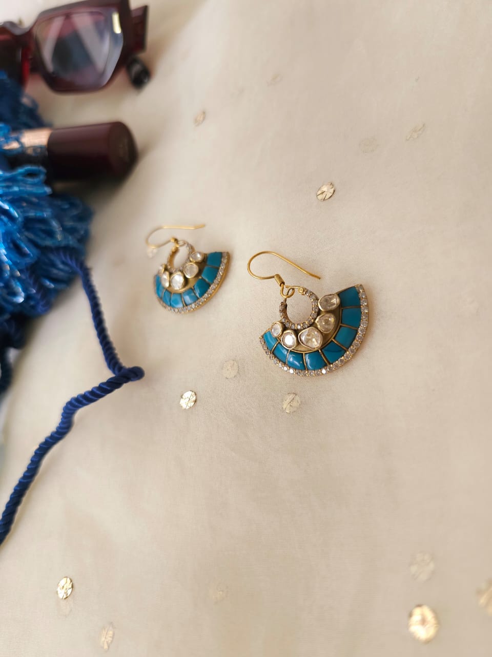 The turkish moon silver earrings