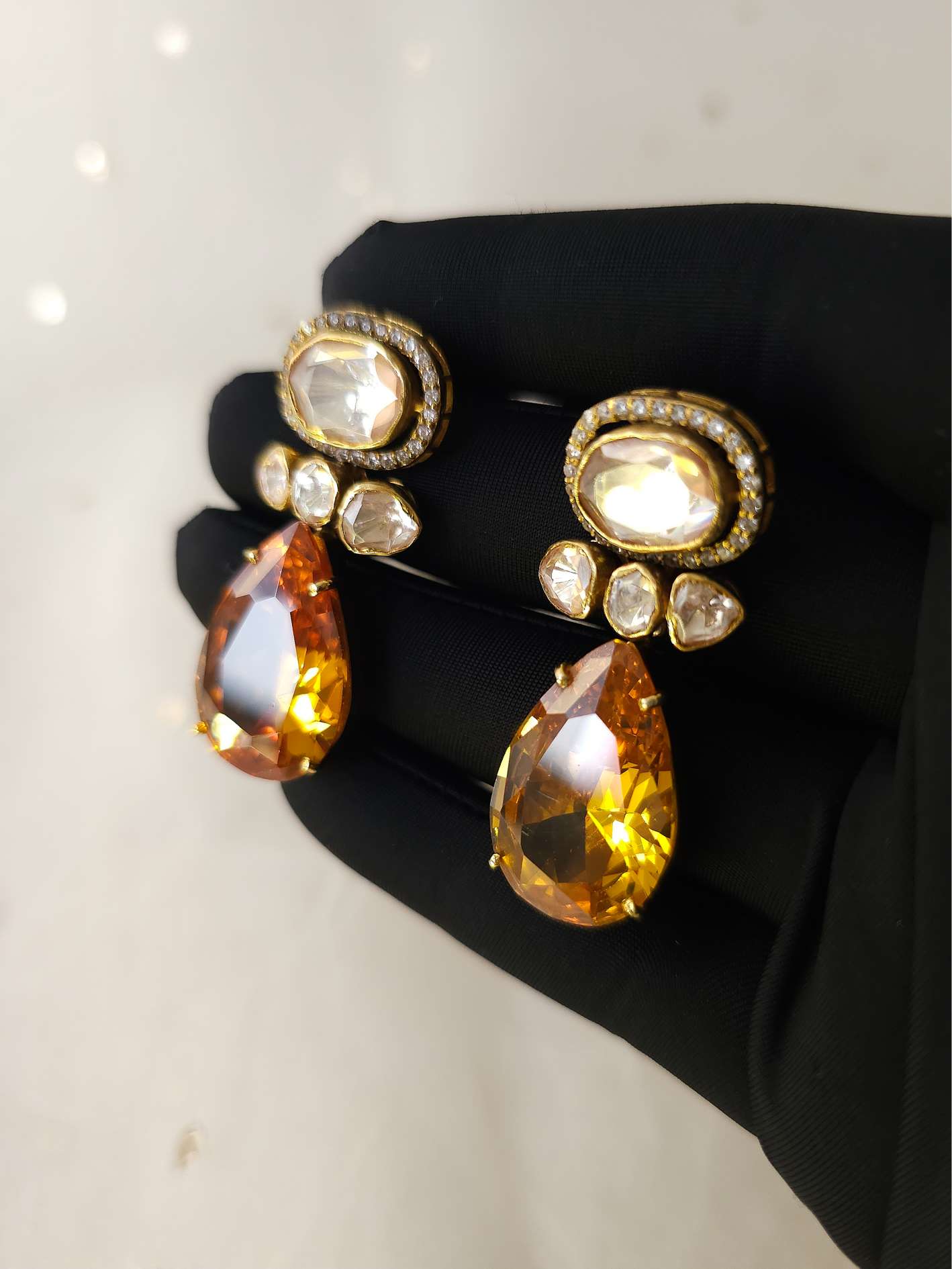 Palmeria silver earrings