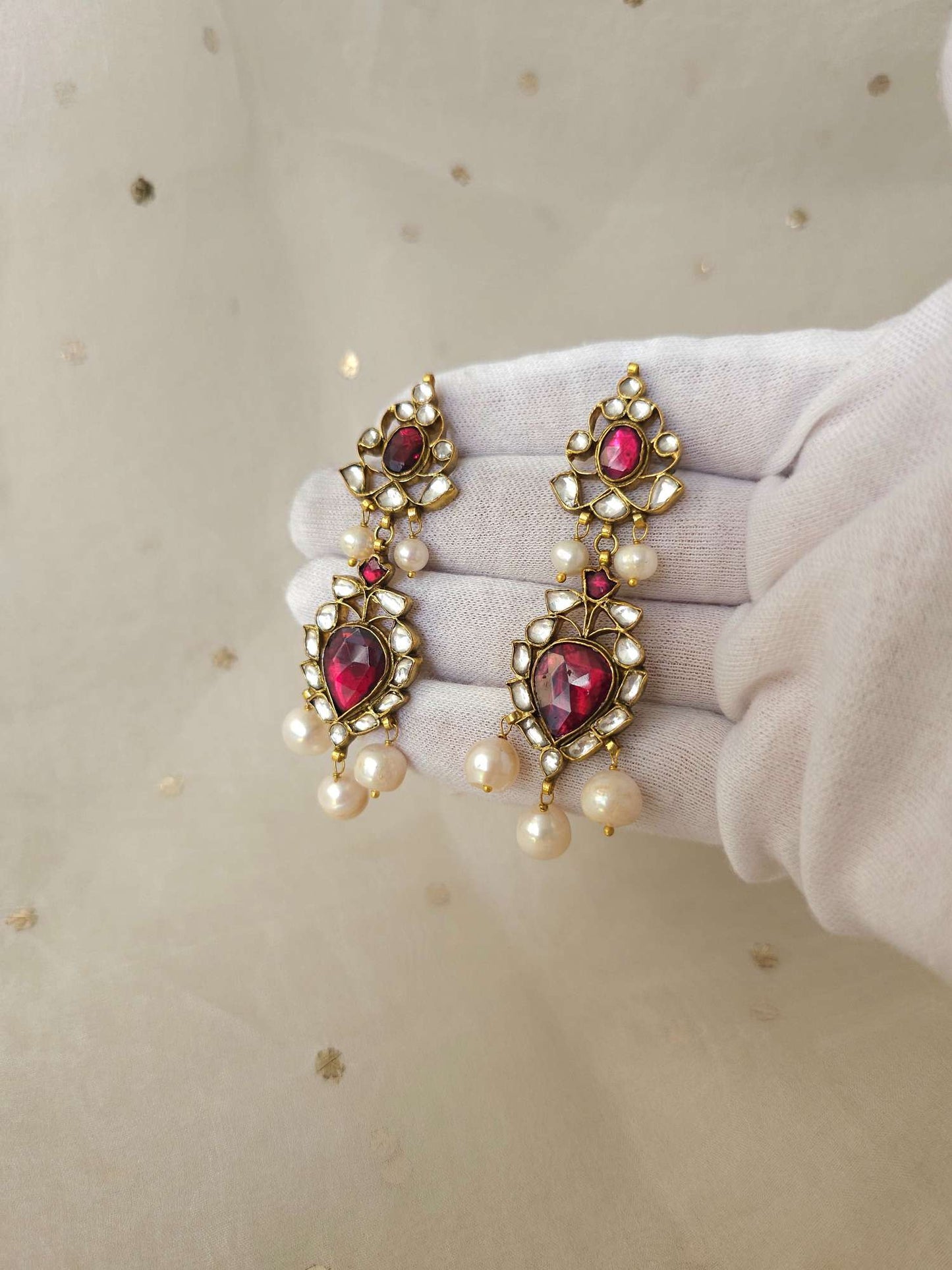 Pushkar mahogany earrings