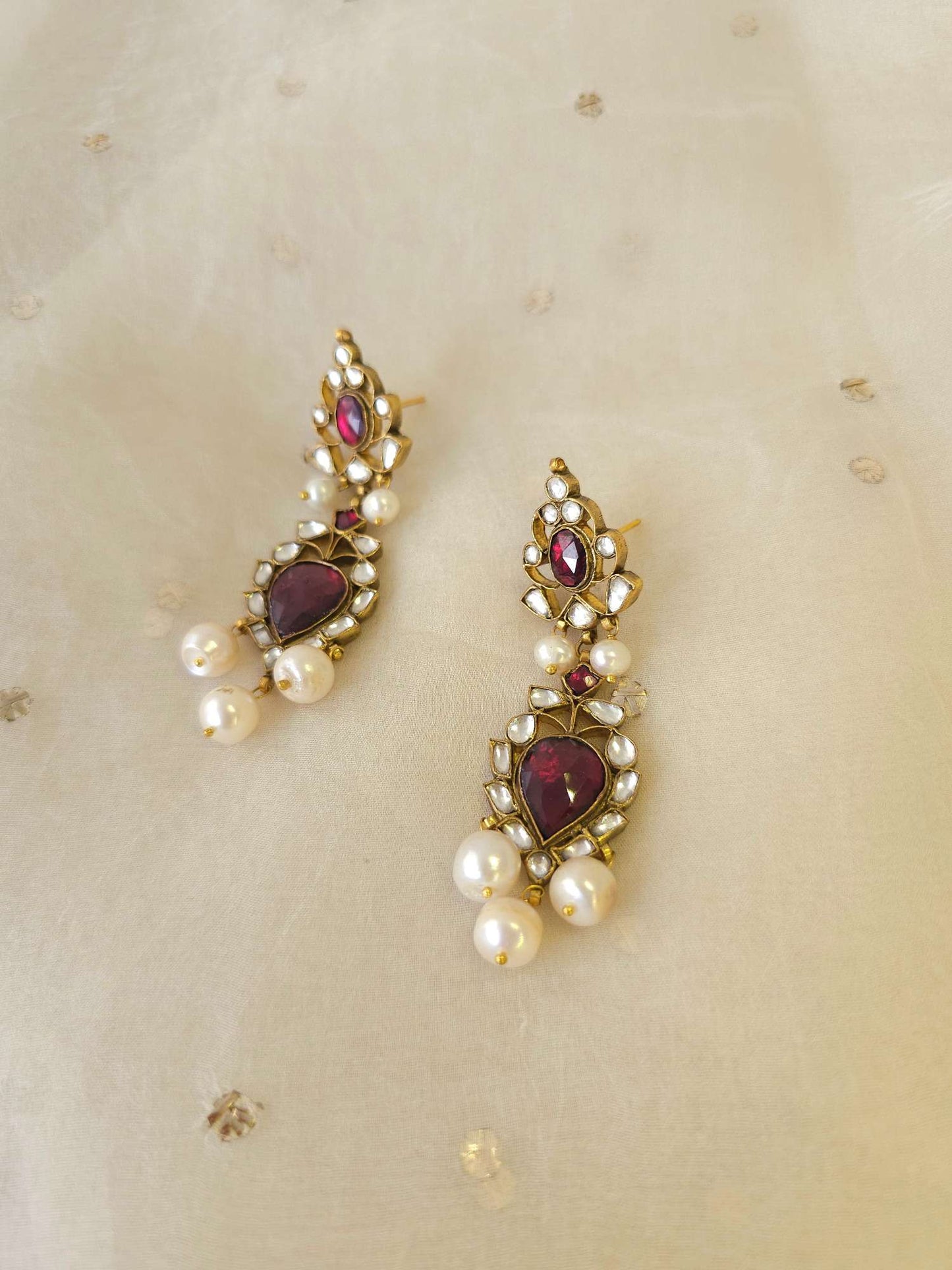 Pushkar mahogany earrings