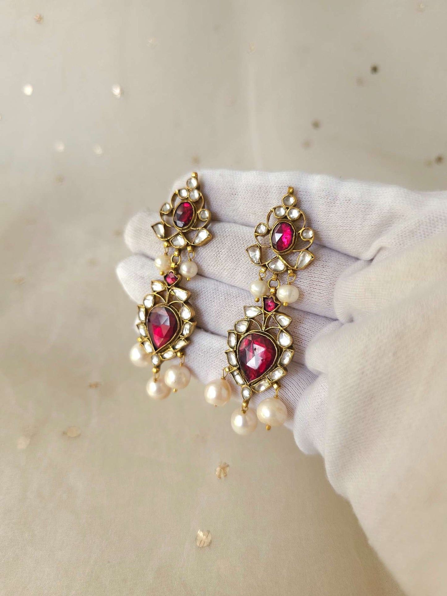 Pushkar mahogany earrings