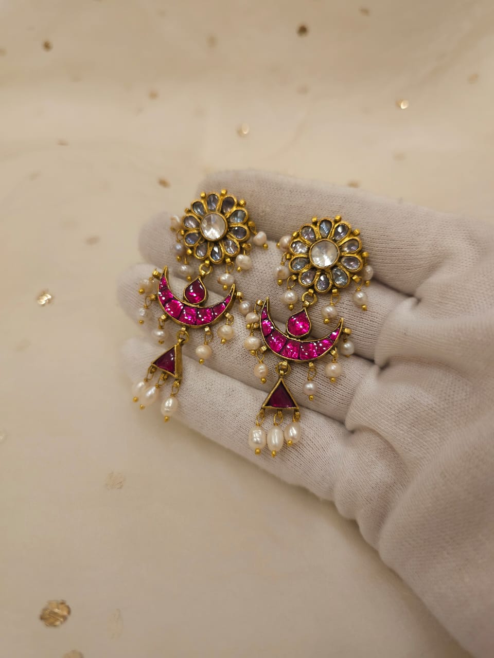 Pop nakshatra pearl earrings