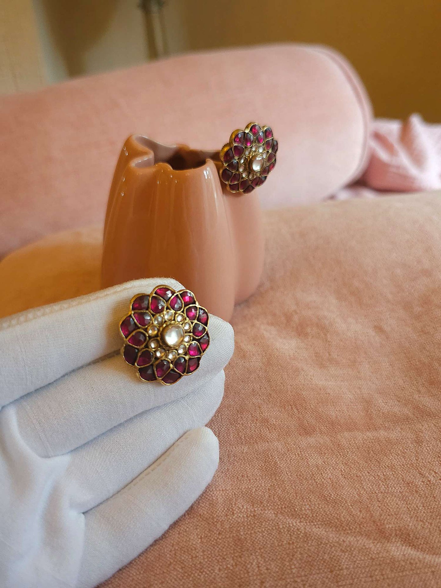 Rhodolite gulkand studs