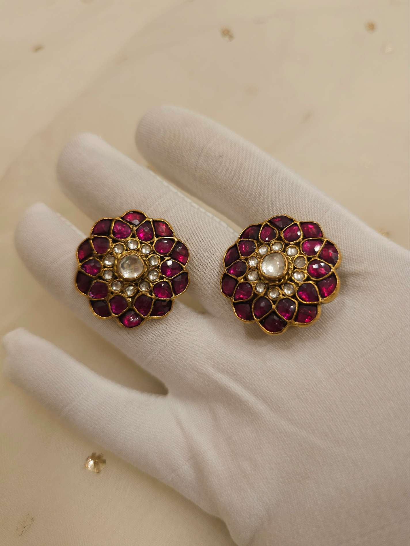 Rhodolite gulkand studs