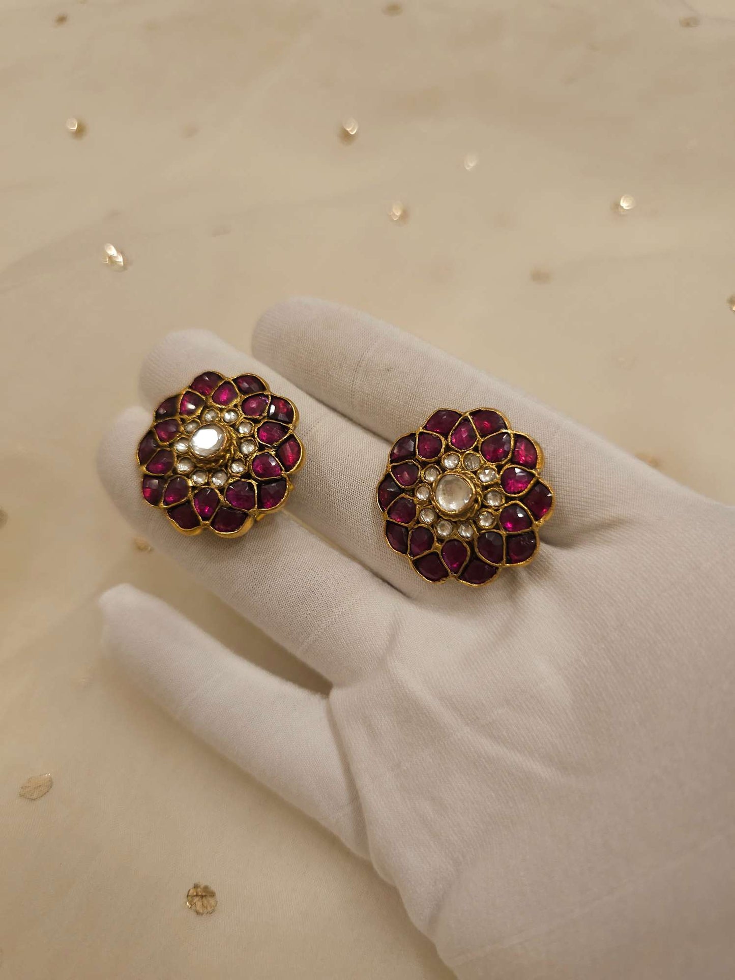 Rhodolite gulkand studs