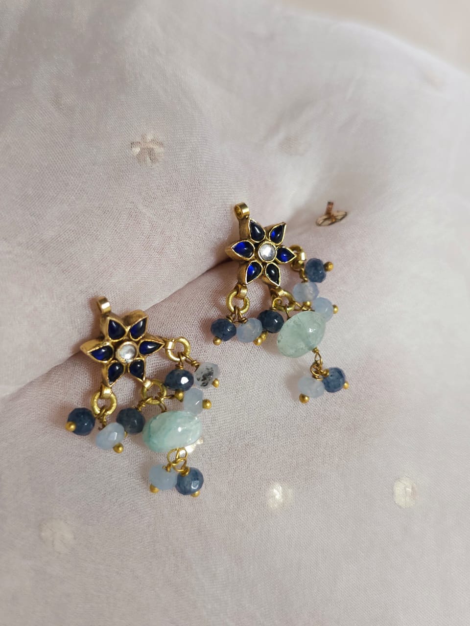 Har-singaar aquamarine small earrings