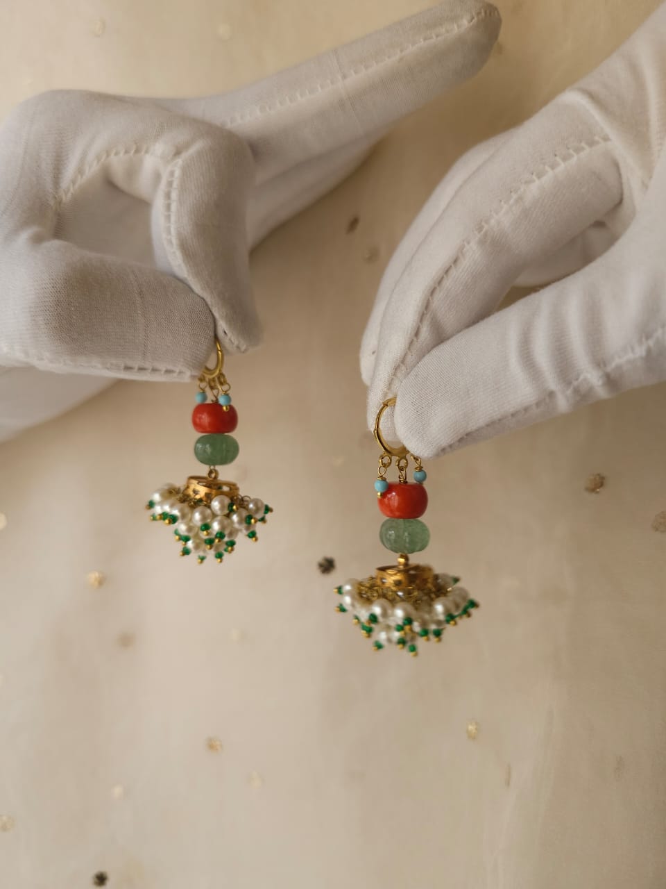Chilka blush earrings