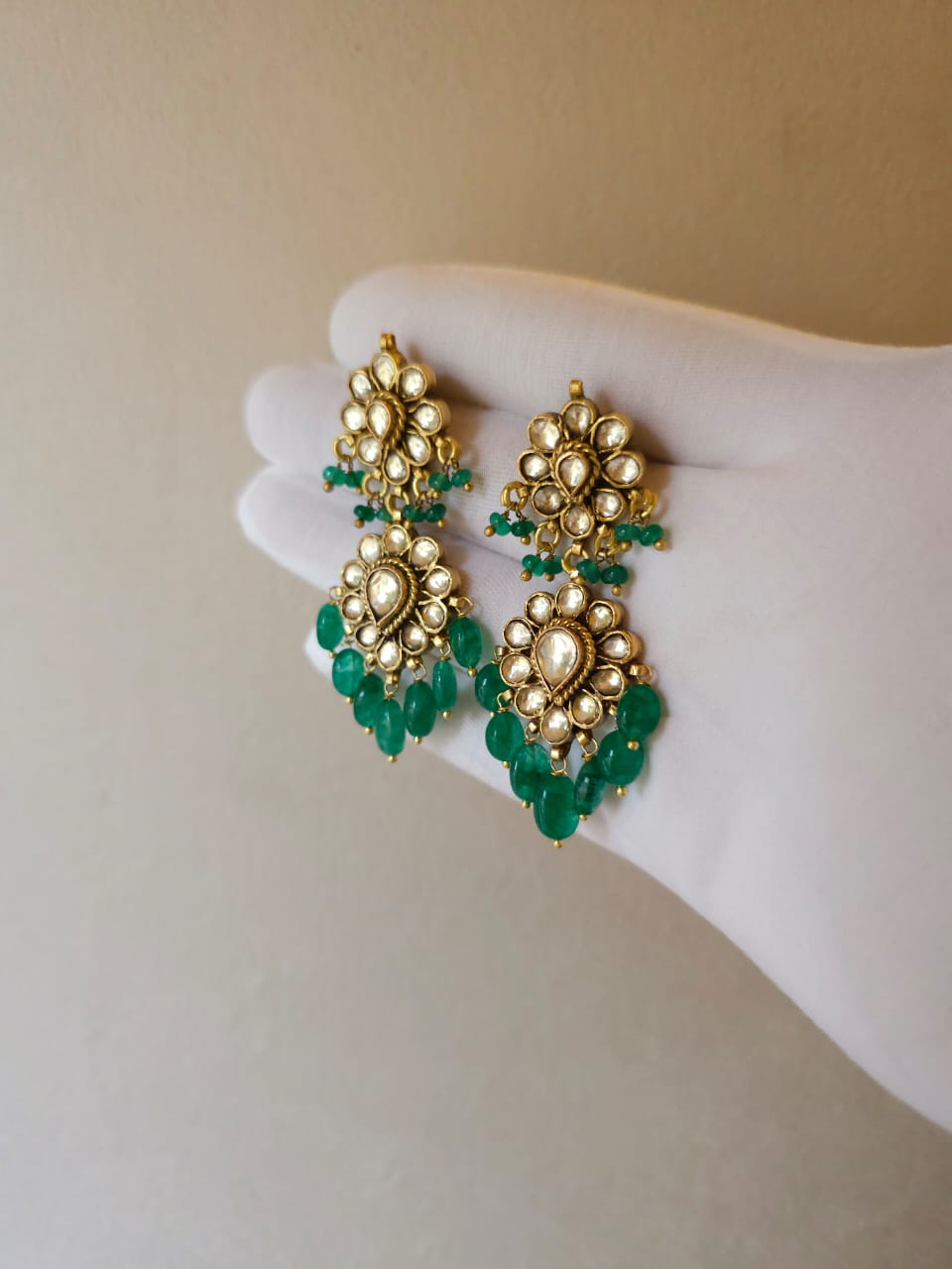 Antique beryl earrings
