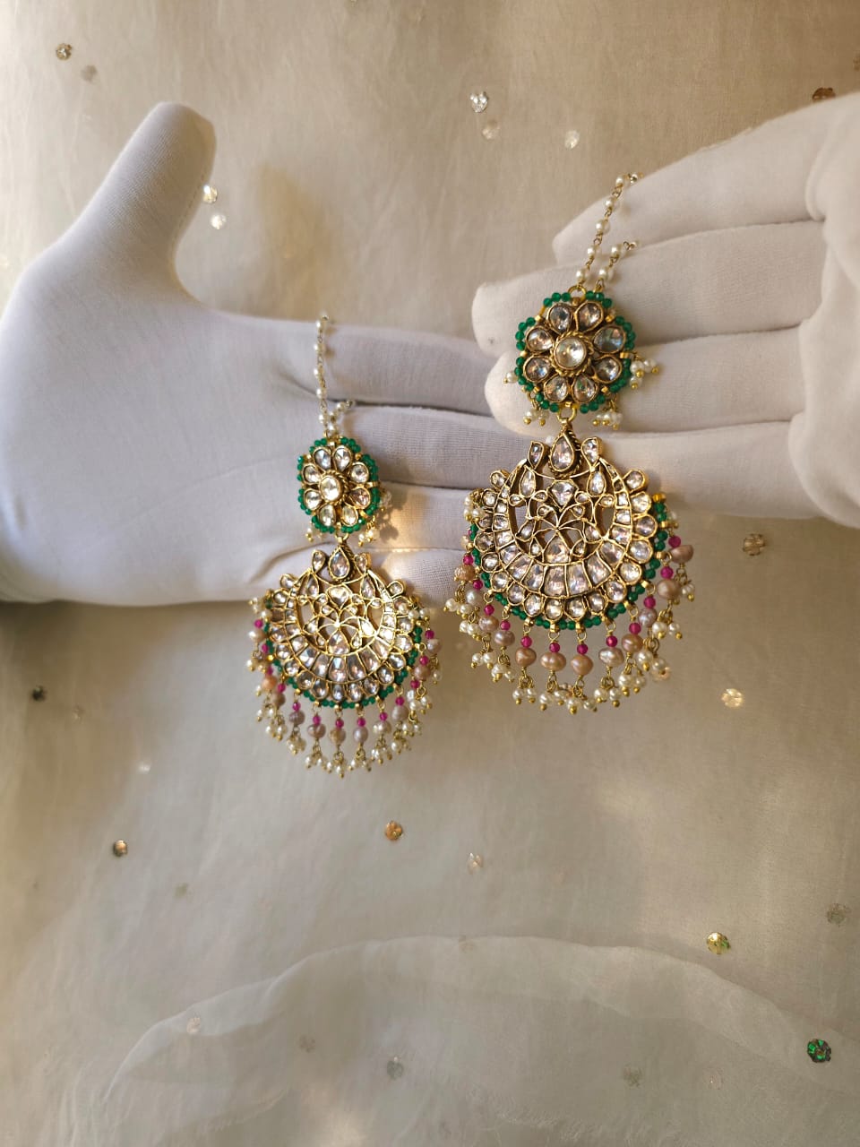 Golden belle antique chandbali