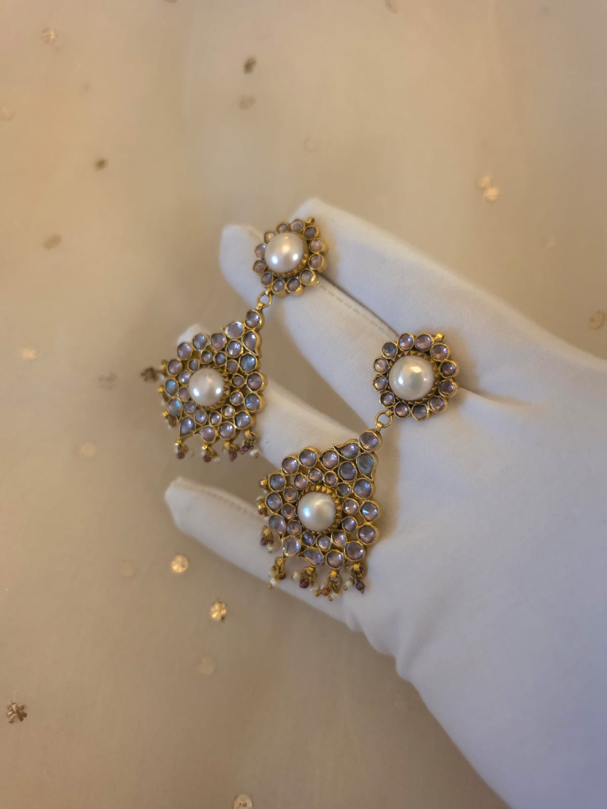 Sandhya jhanki pearl earrings