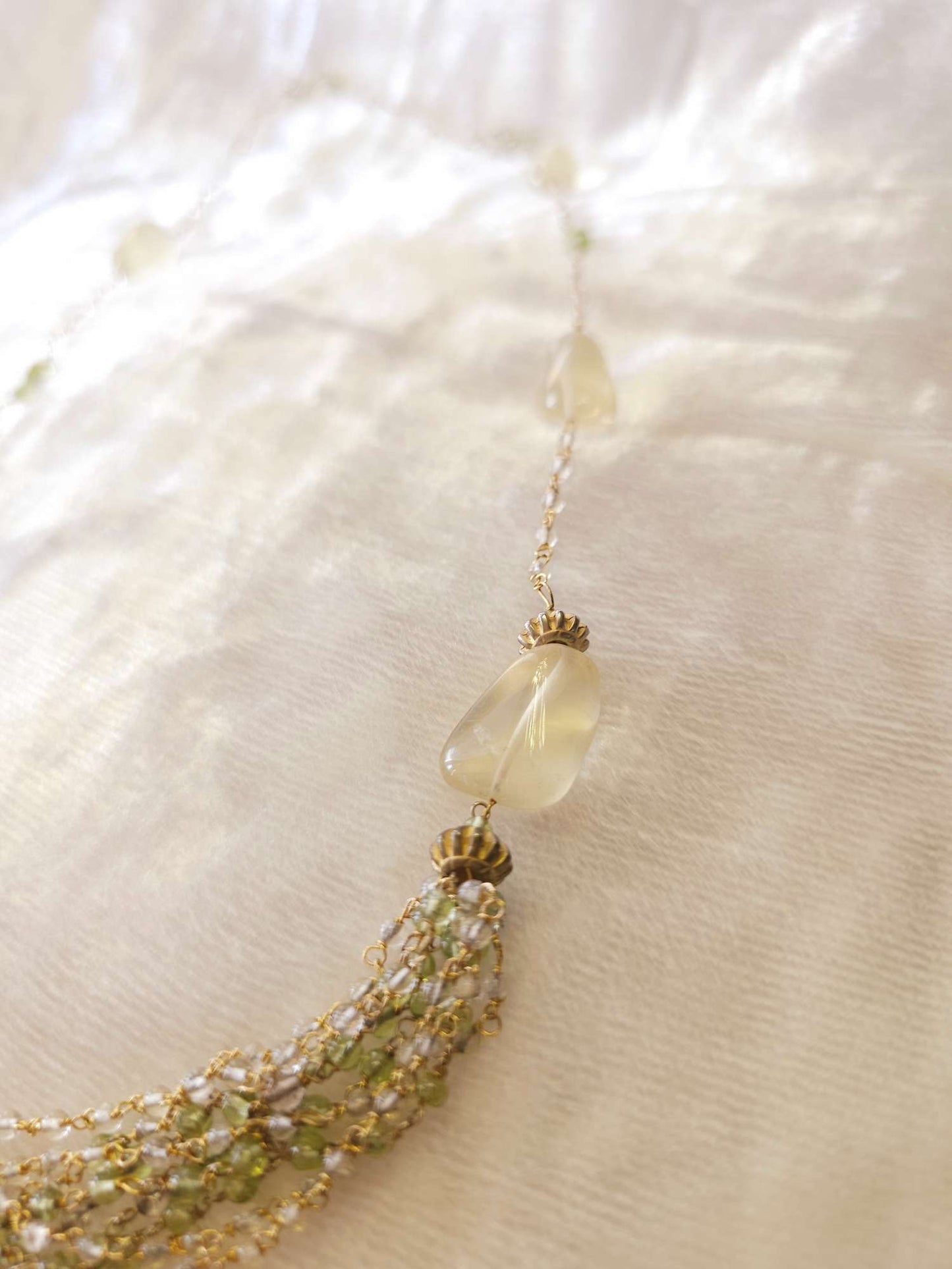 Peridot unisex chain necklace