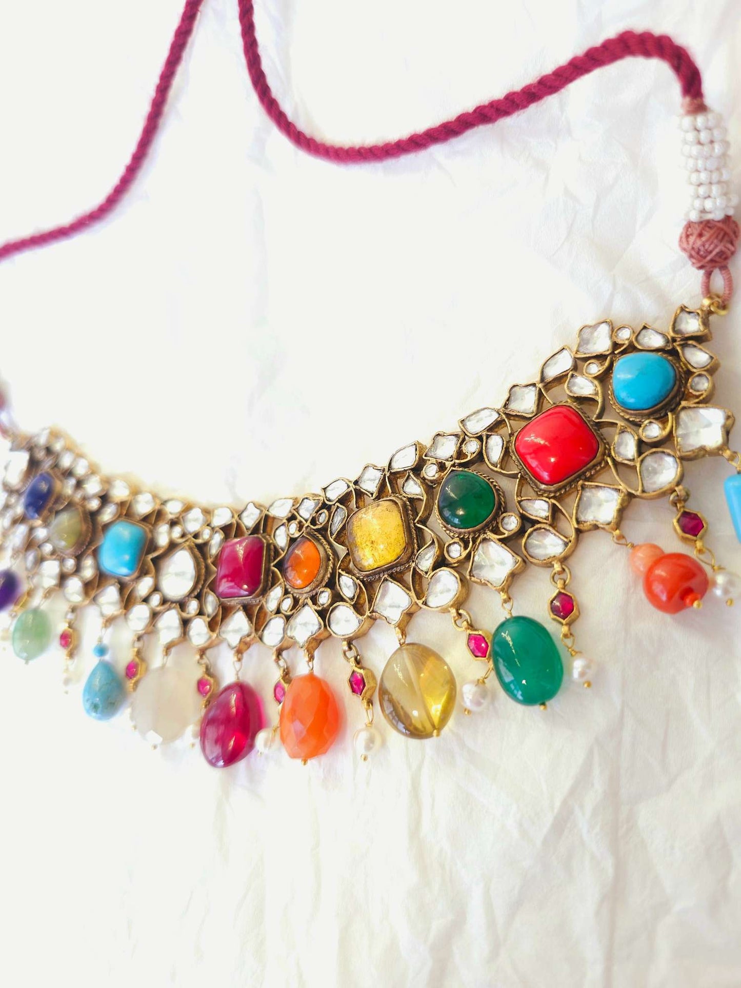 Jayaditya navratan necklace