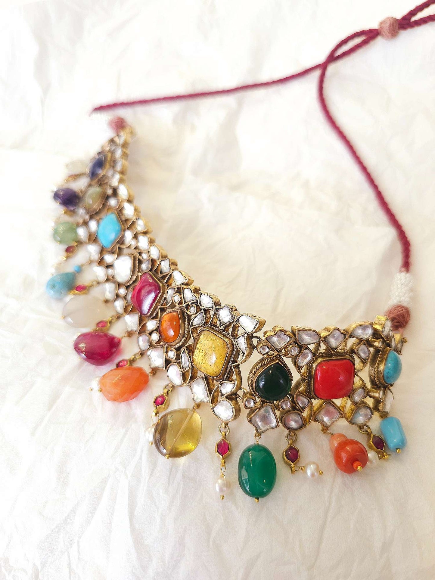 Jayaditya navratan necklace