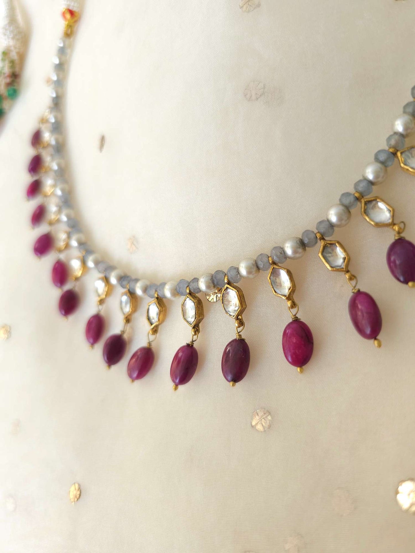 Lake palace ruby necklace