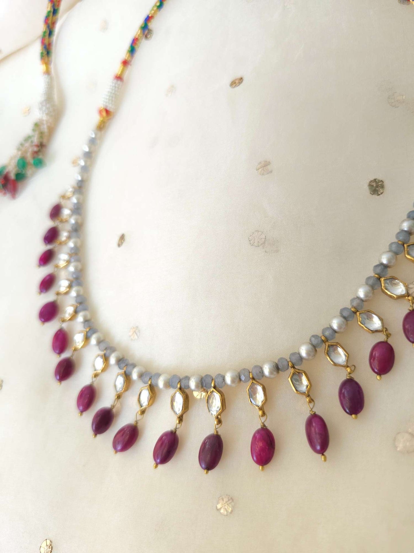 Lake palace ruby necklace