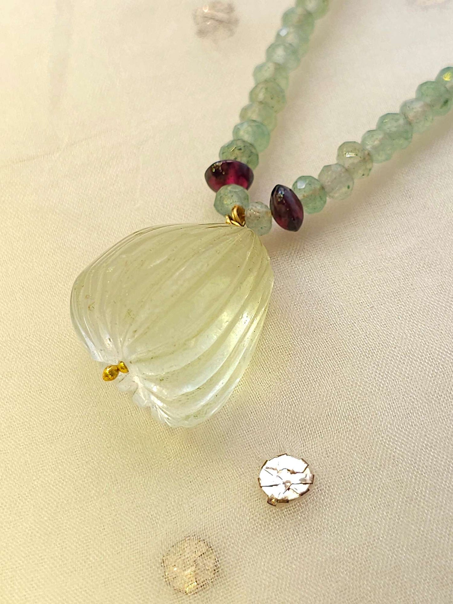 Aventurine tumble long necklace