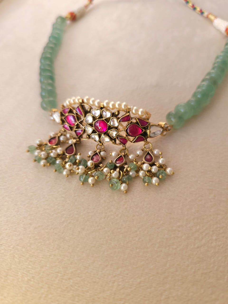 Scarlet lotus necklace