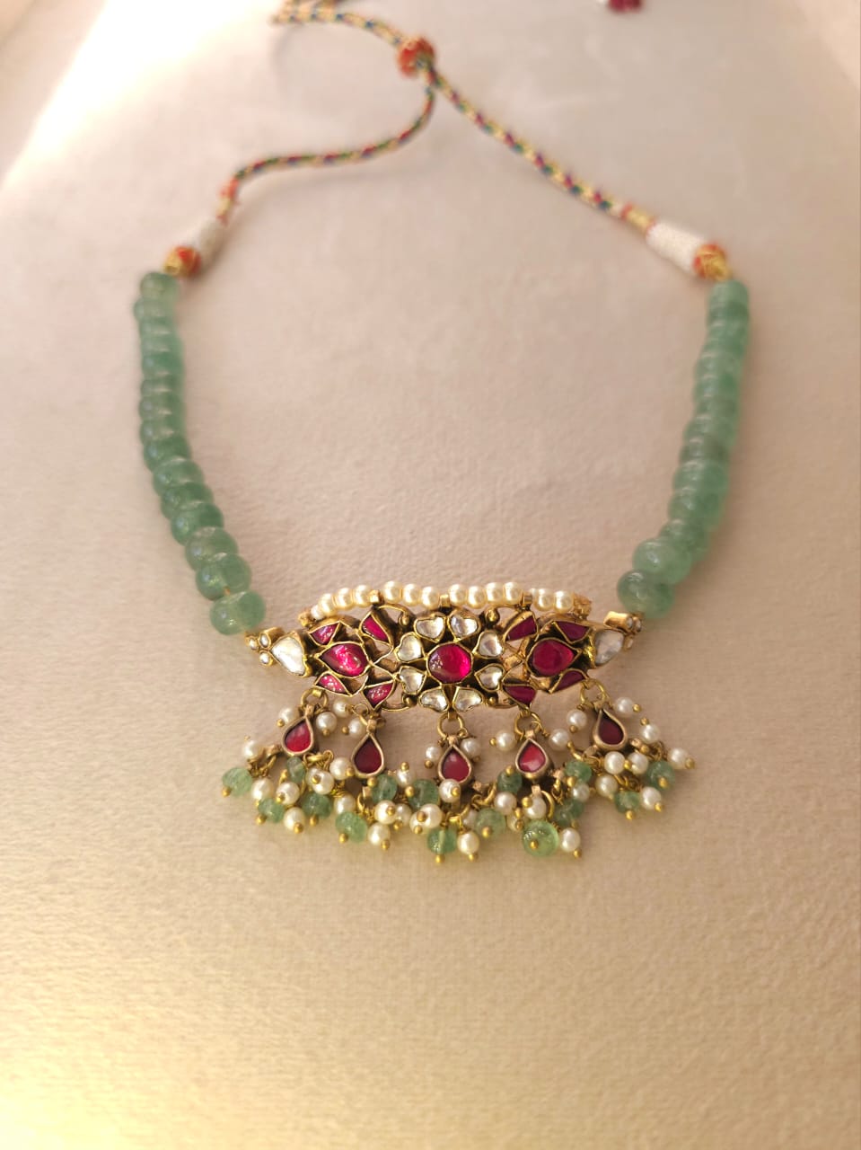 Scarlet lotus necklace