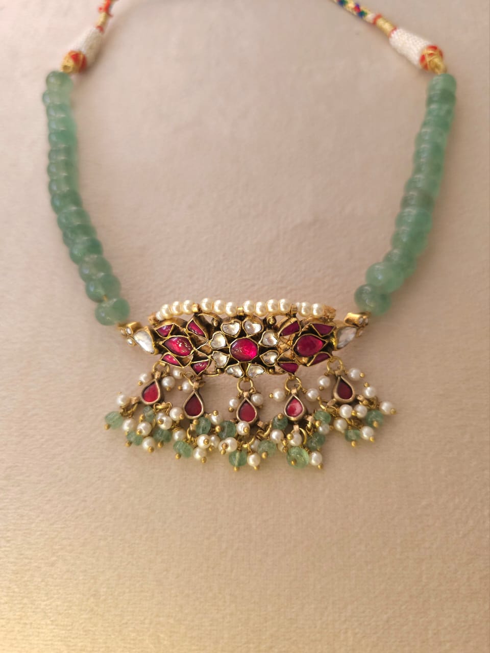 Scarlet lotus necklace