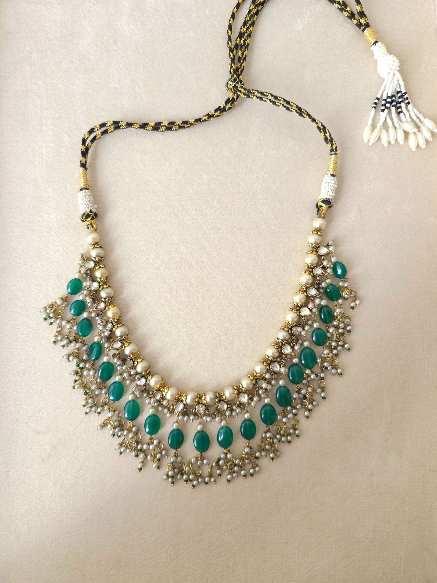 Raas-leela onyx necklace