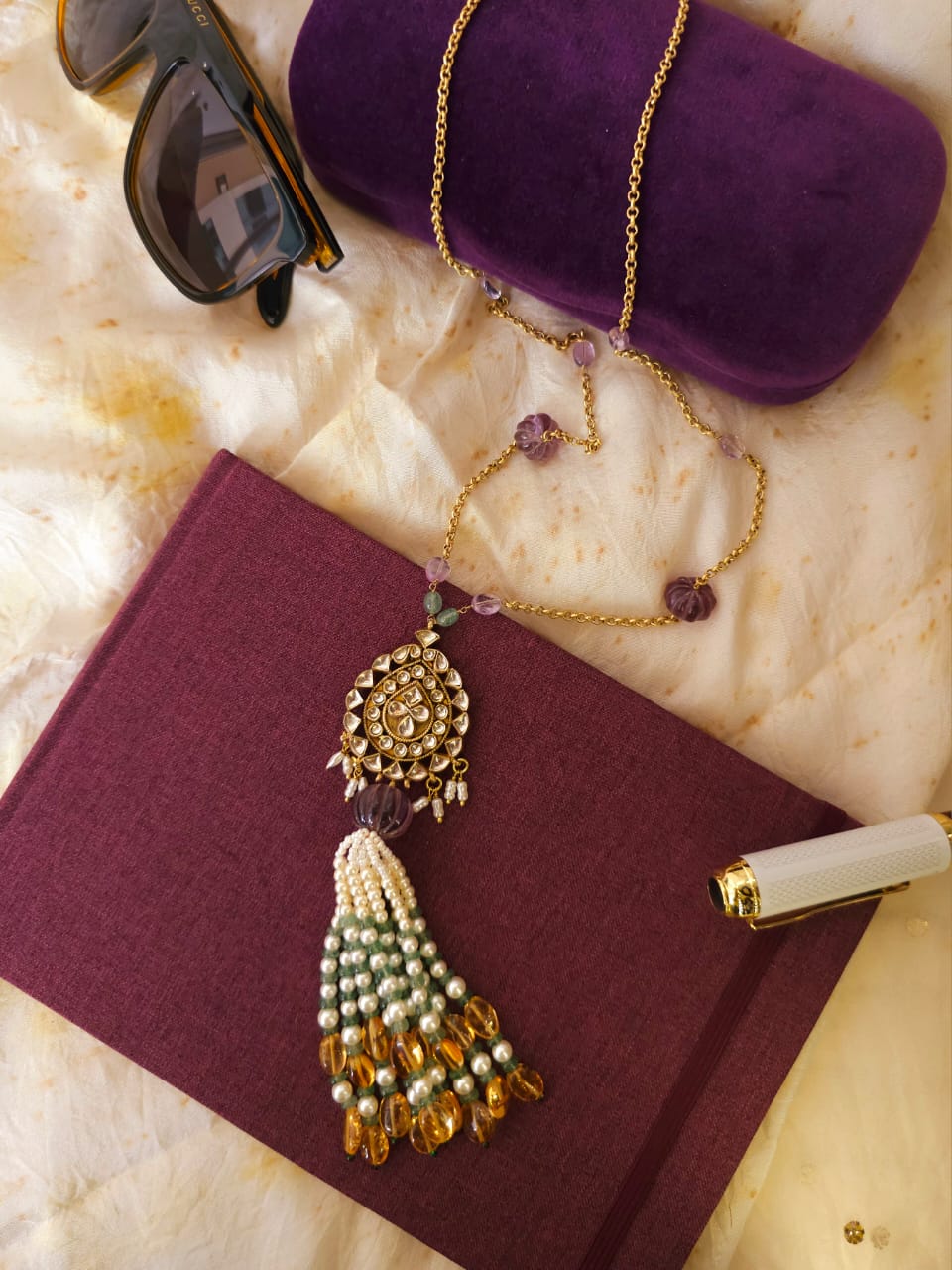 Sunglow tassel necklace