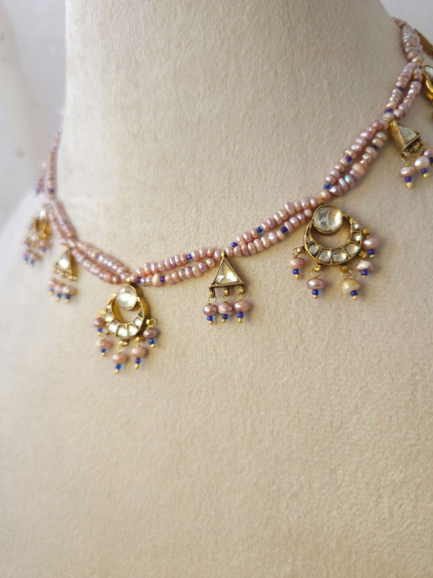 Blush moon necklace