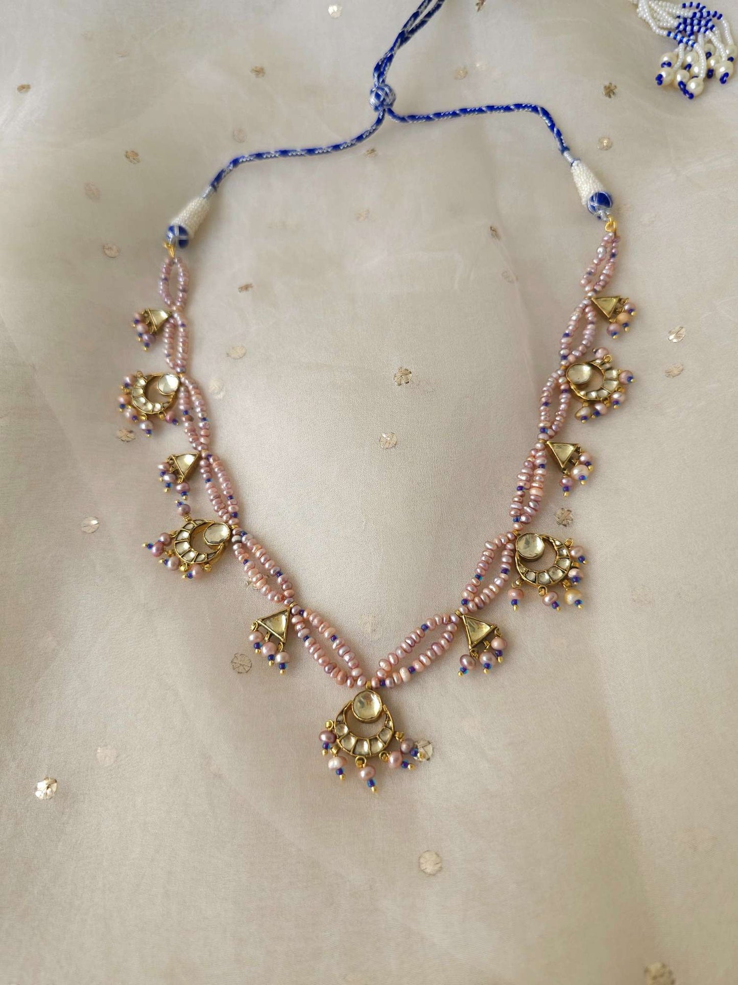 Blush moon necklace