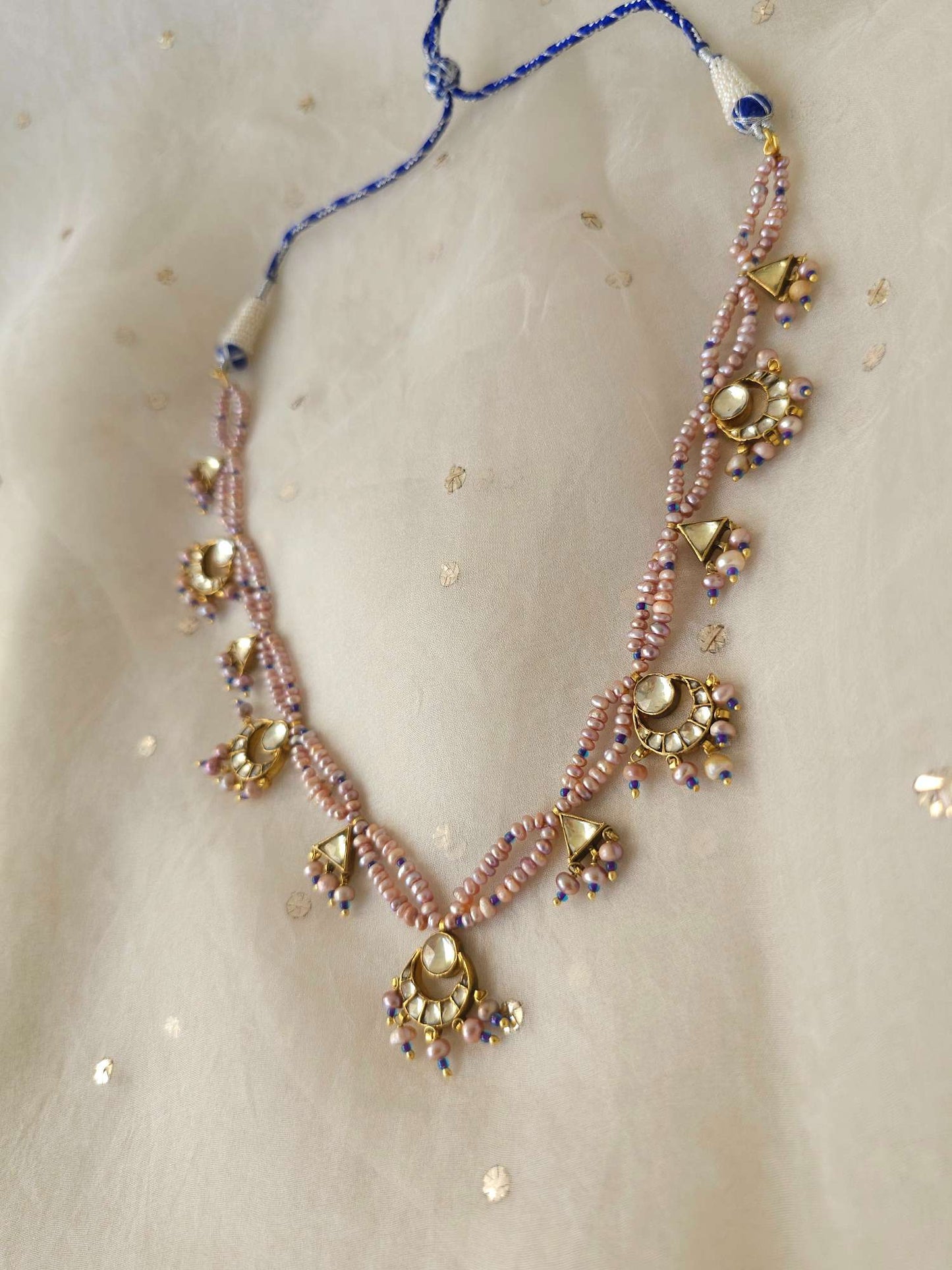 Blush moon necklace