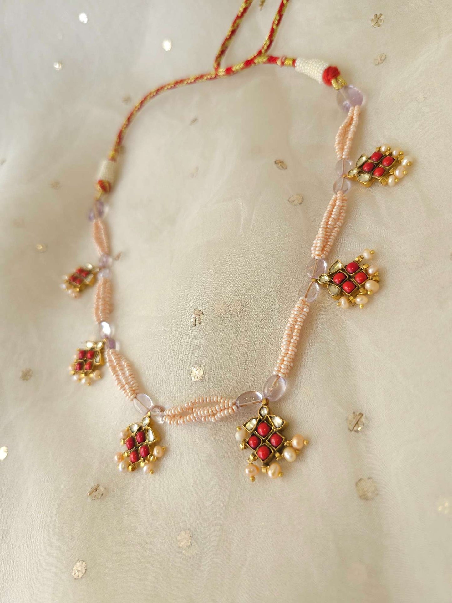 Coral blush necklace