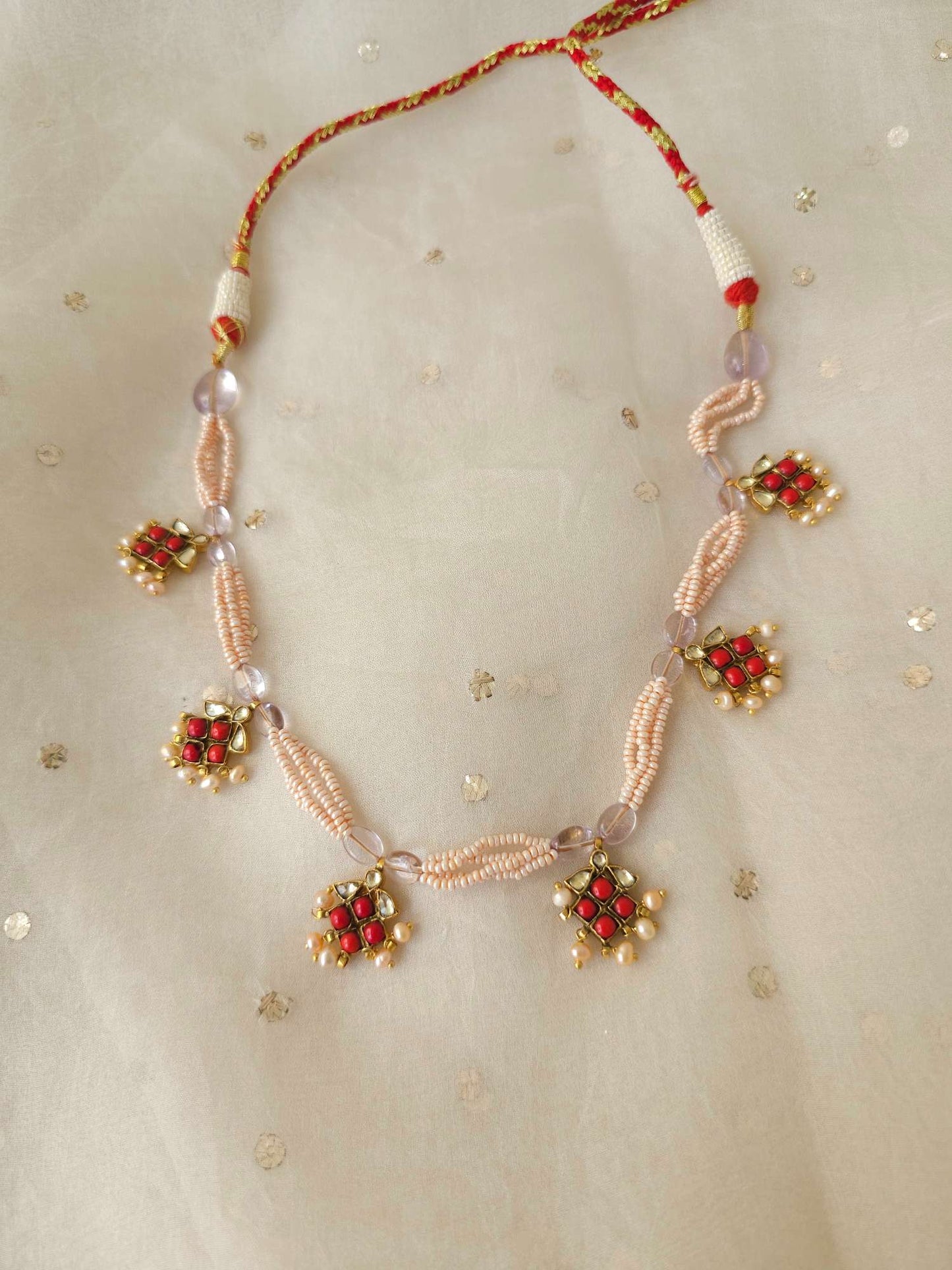 Coral blush necklace