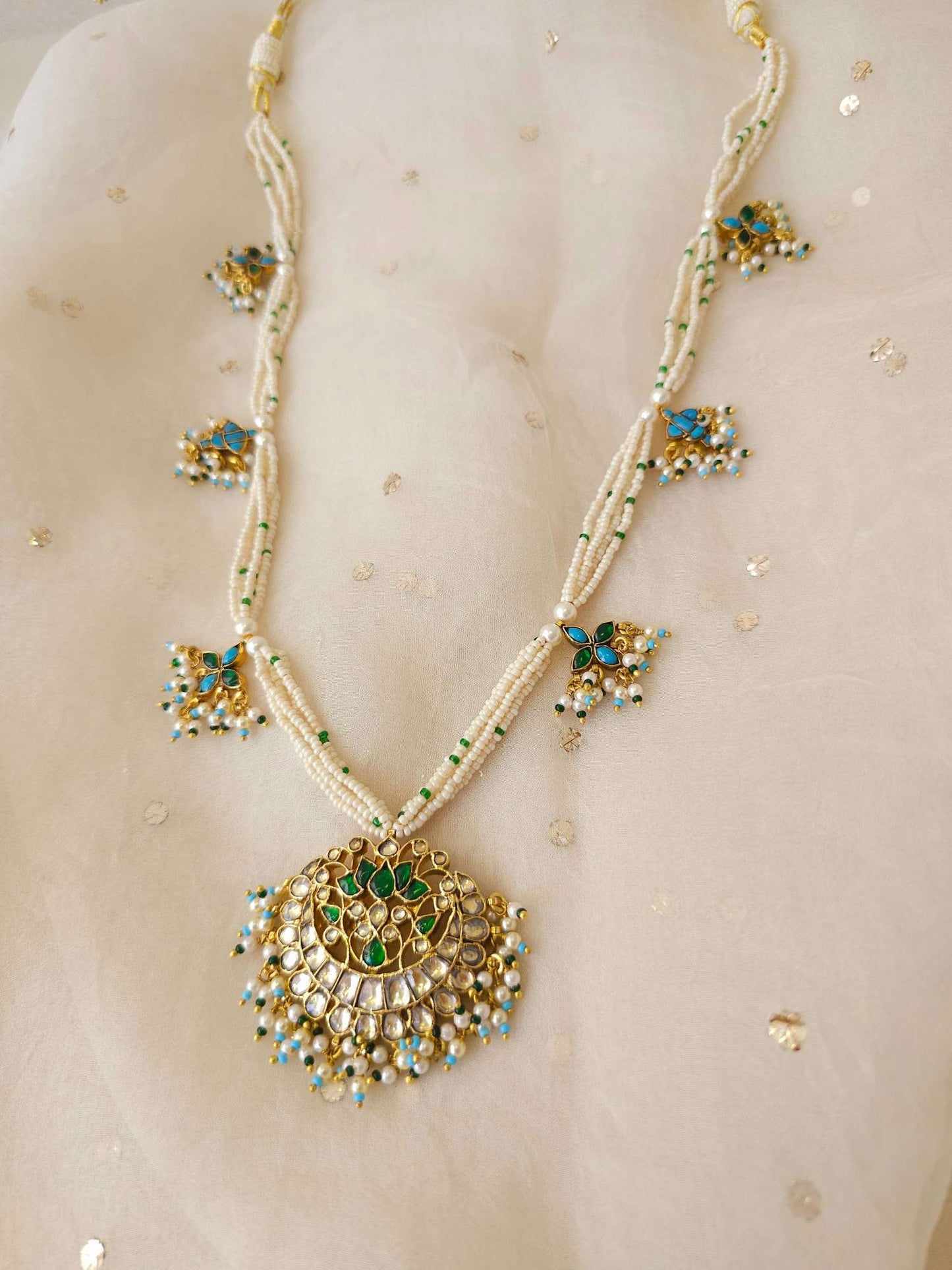 Paan kamal long necklace set
