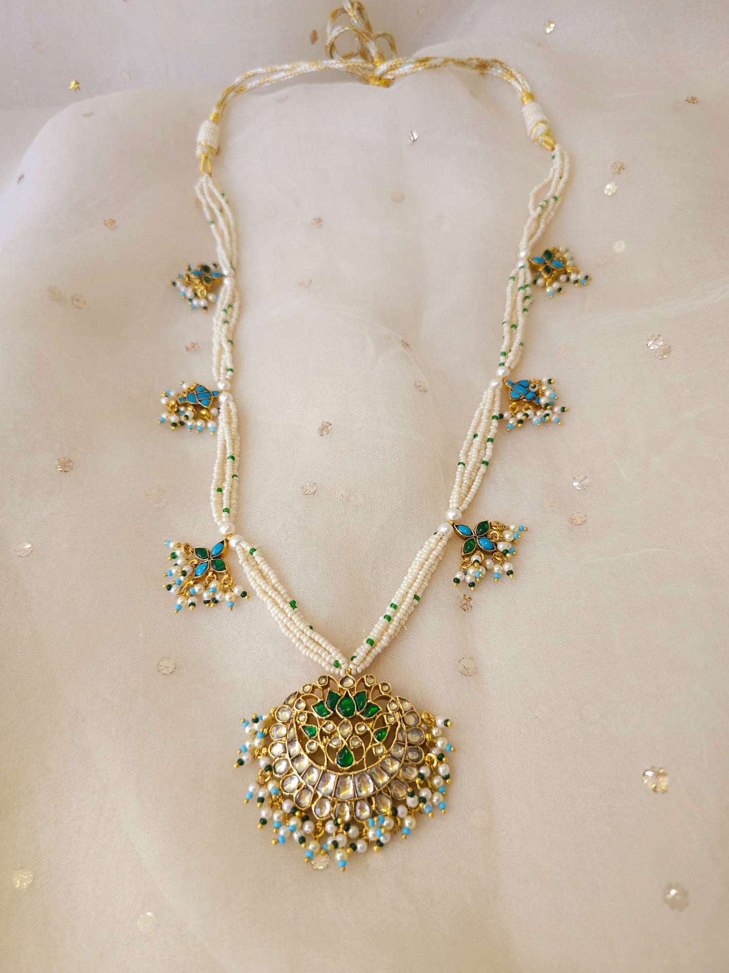 Paan kamal long necklace set