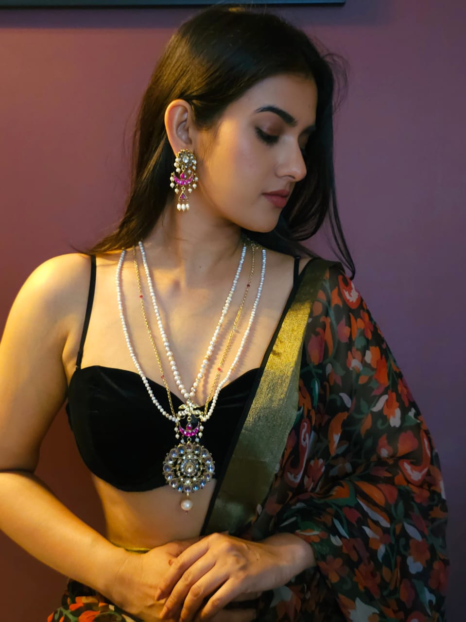Pop nakshatra pearl earrings