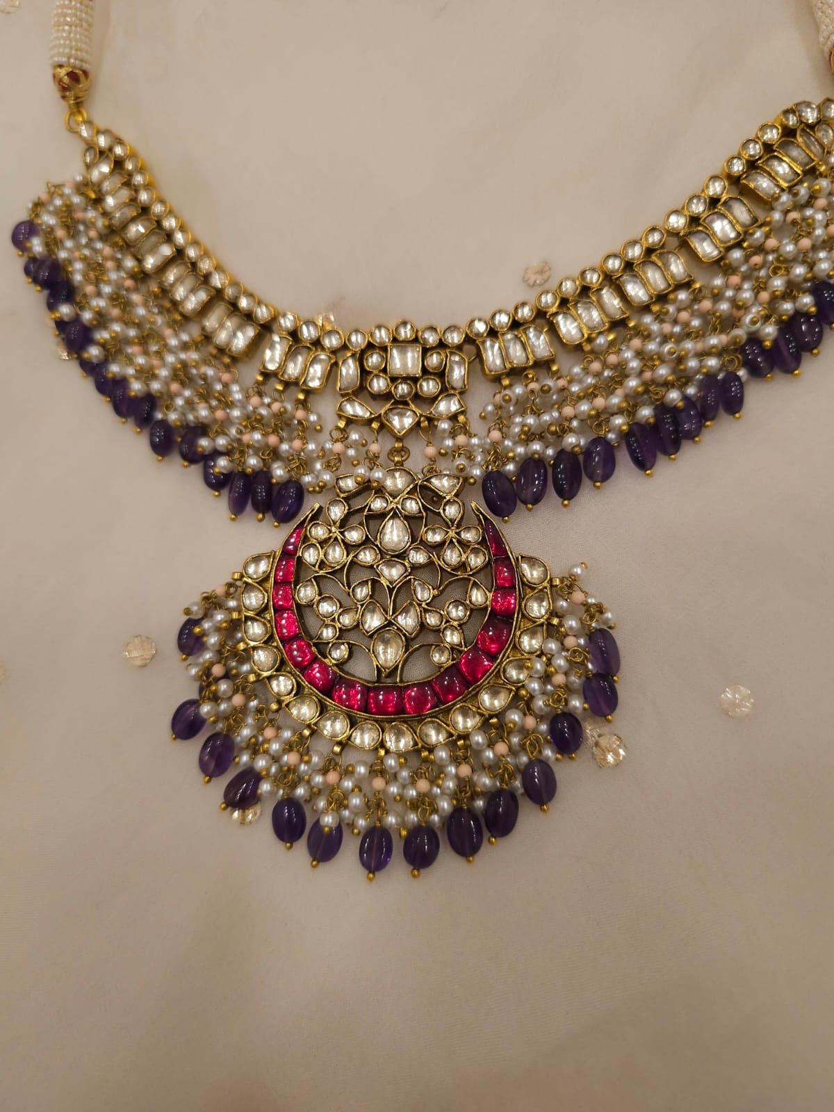 Shrinath ji amethyst necklace