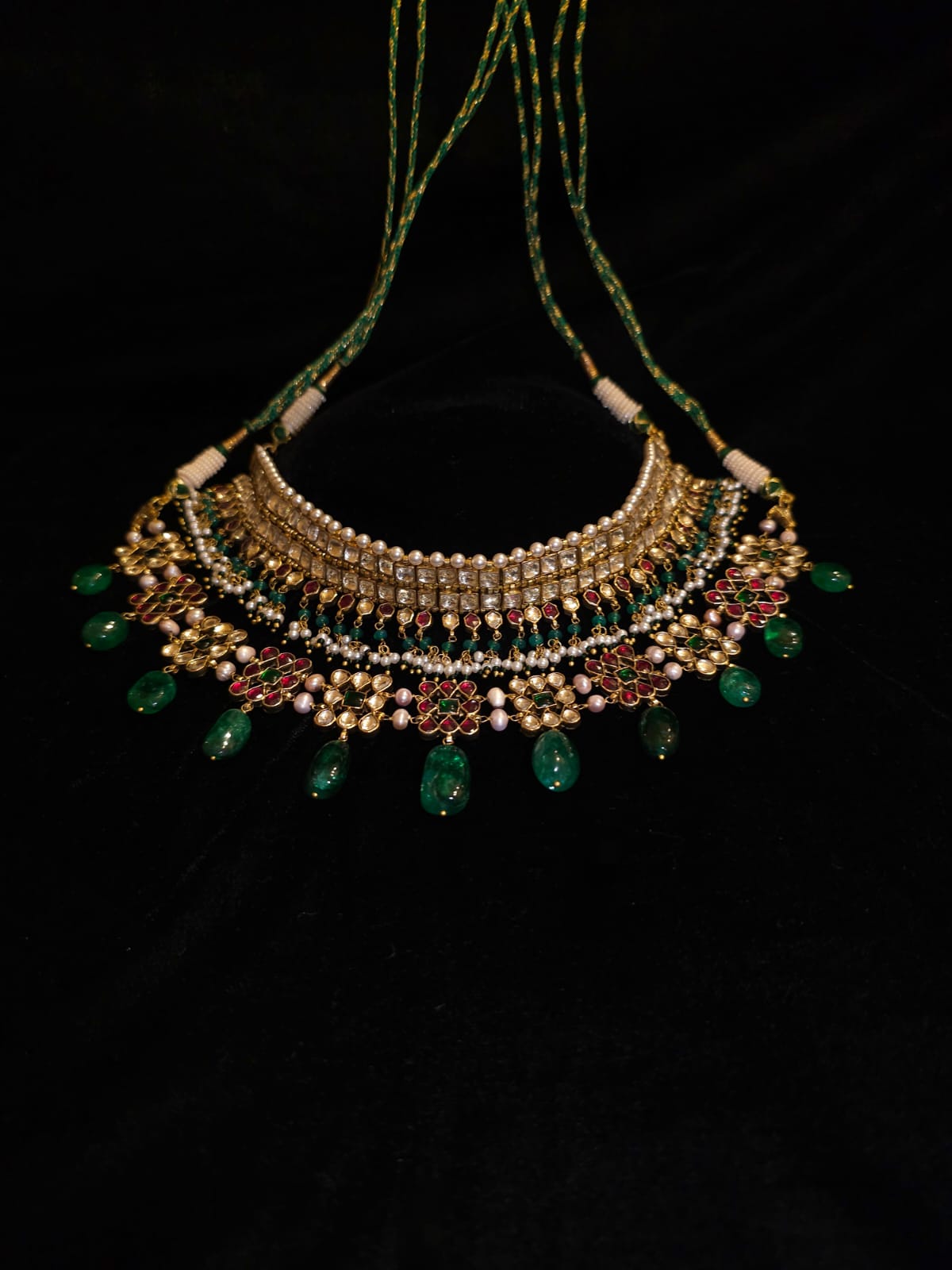 Amber rhodolite princess necklace